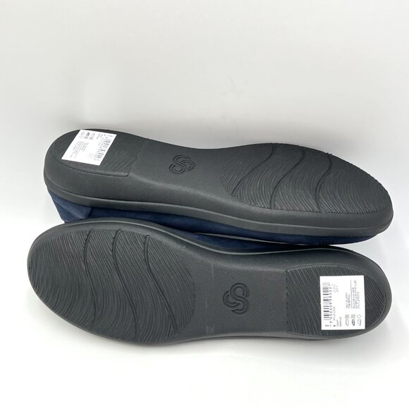 Clarks Womens Size 6 Ayla Low Blue Black Slip On Comfort Flats Loafers Shoes - Picture 9 of 14